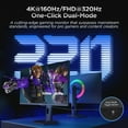 thumbnail image 2 of KOORUI 27" 4K QD-Mini LED Gaming Monitor - Dual-Mode (UHD 160Hz or FHD 320Hz), 1ms, 99% Adobe RGB, HDR1400, 90W USB-C, HDMI 2.1/DP1.4, VESA, Tilt Height Swivel Vertical Adjustment, Black, S2741LM, 2 of 10