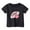 E036-Black, variant on Girls Rugby Heart Cotton T-Shirt, Stylish Loose Crew Neck Short Sleeves Athleisure Top, Sporty Breathable Pullover 1-13 Years