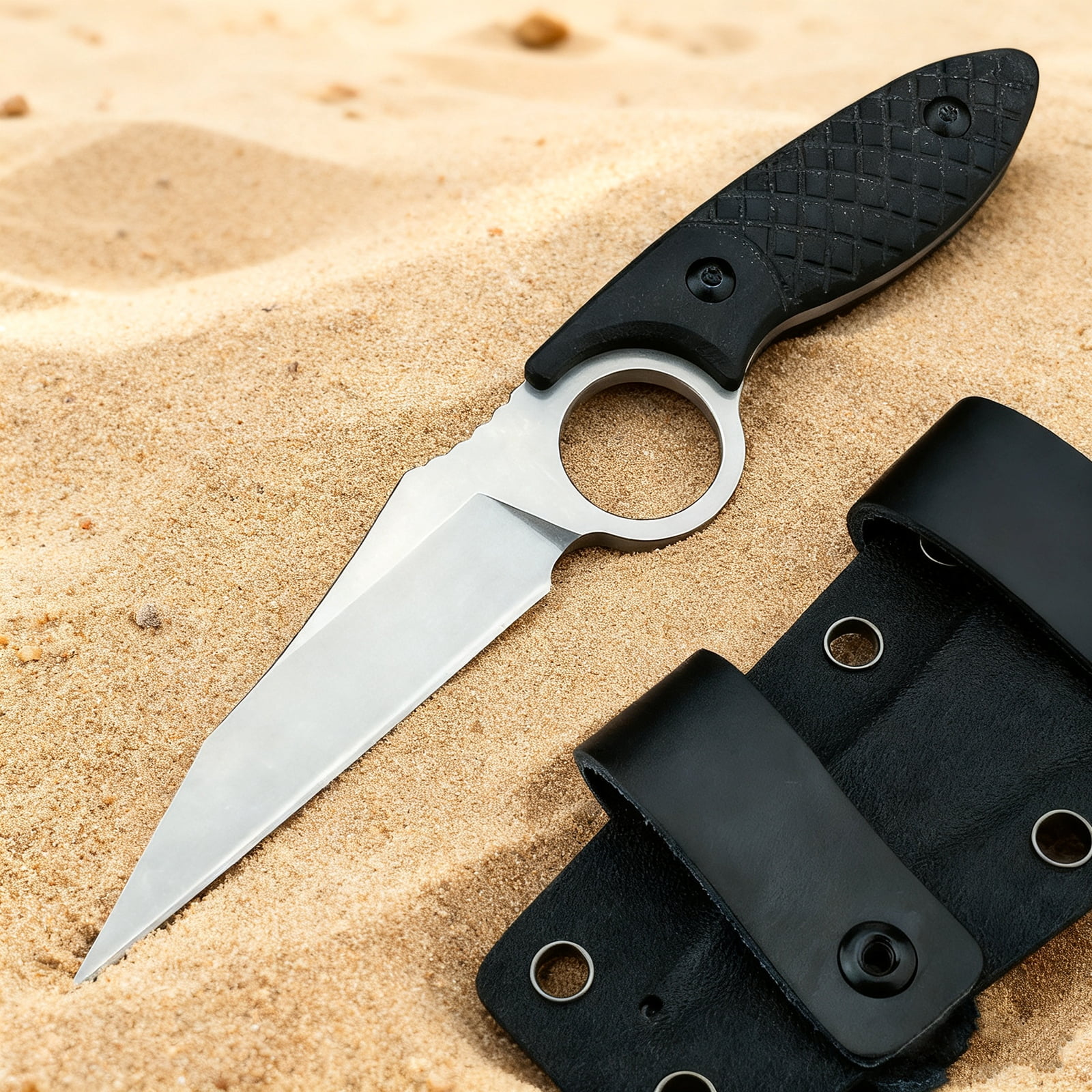 7.4'' Everyday Multi-Purpose Utility Knife, 8Cr13Mov Rust-Resistant Blade, G10 Non-Slip Handle with Portable Protective Sheath