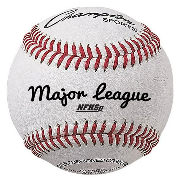 3 Po. Baseball Ligue Majeure, Blanc & Rouge - Lot de 12