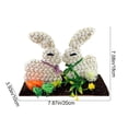 thumbnail image 4 of Rijanmt Easter Furry Kissing Bunny Couples Figurine Decor,Plush Rabbits In Love,Cute Handcrafts Valentine’S Day Easter Day Gift For Her,Cute Bunny Decor For Spring Home,Farmhouse Table Ornament,B, 4 of 8
