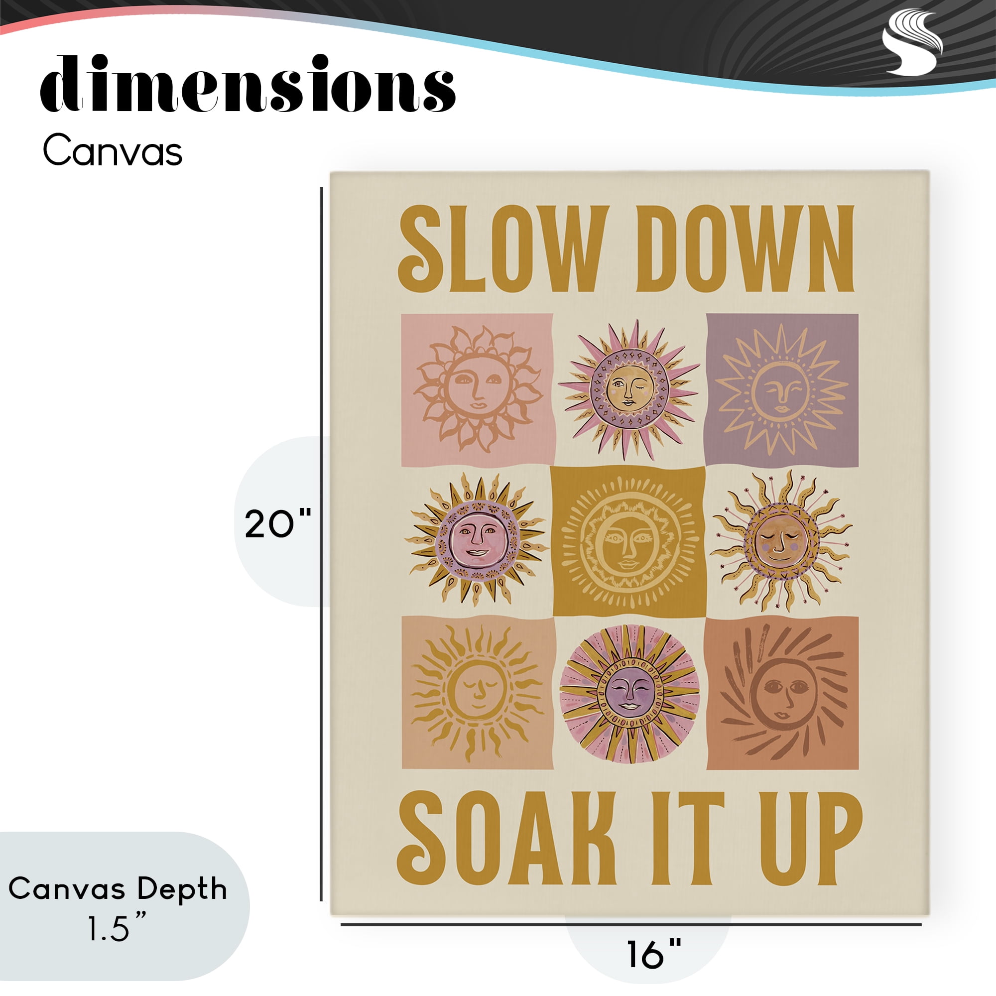 Stupell Industries Slow Down Soak It Up Canvas Wall Art, design by Two If By Sea Studios