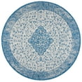 thumbnail image 6 of SAFAVIEH Courtyard Kebo Traditional Indoor/Outdoor Area Rug, 4' x 5'7", Blue/Grey, 6 of 11