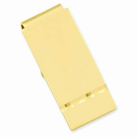 Gold-plated Kelly Waters Florentine Satin Hinged Money Clip; for Adults and Teens; for Women and Men