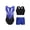 Blue, variant on Kids Girls Dance Gymnastics Outfit Competition Stage Show Dancewear Breathable Color Block Purple 6