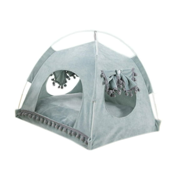 Cat House Cat Kennel Cave Hideout Breathable Cabin with Cushion Pet Bed Cage Nest Small Dog Tent for Rabbits Cats Camping Indoor/Outdoor green