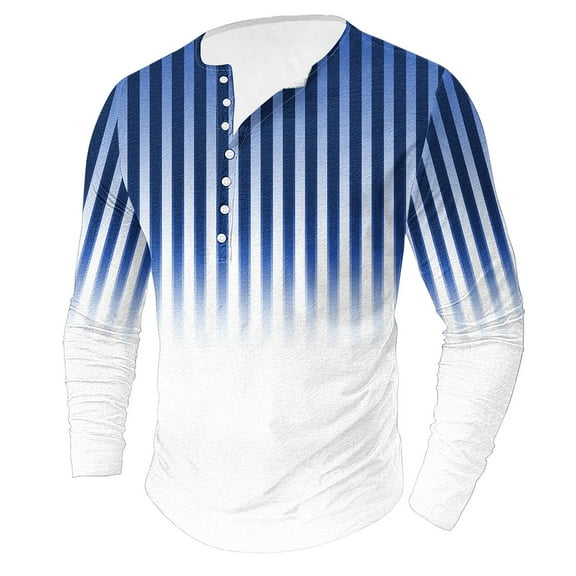 SHTXOZHI Men's Striped Color Block Shirts Long Sleeve Crewneck Fashion Shirt Casual Pullover Tops