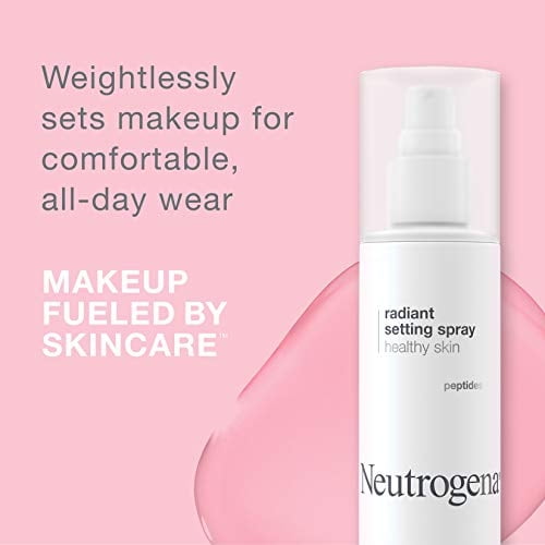 Fijador Maquillaje Neutrogena, Piel Radiante y Duradero, 3.4 fl. oz. con Antioxidantes y Péptidos