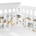 thumbnail image 3 of Sweet Jojo Designs Jungle Green Yellow White Crib Bedding + BreathableBaby Breathable Mesh Liner Pad, 3 of 6