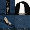 thumbnail image 4 of Kwuty Large Tote Bag for Women Waterproof with 12 Pockets Top Zipper Closure Utility Teacher Nurse Bags for Work School(Dark Blue), 4 of 7
