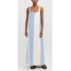 thumbnail image 3 of Vestido CHARTOU de verano para mujer, sin mangas, lino, azul, talla M, 3 of 5
