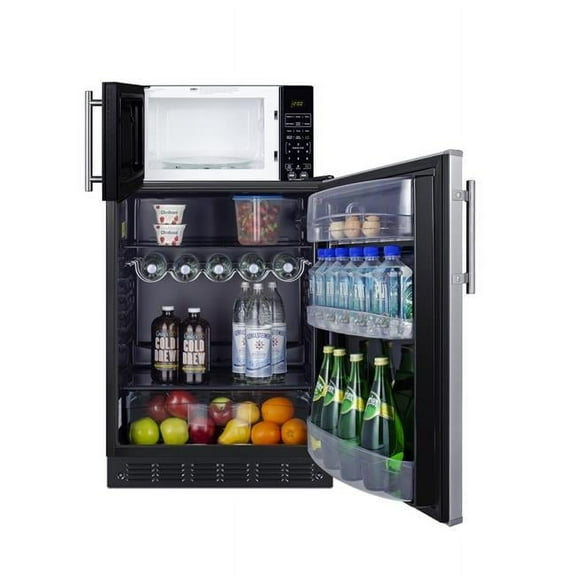 Combination all-refrigerator and microwave
