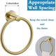 thumbnail image 3 of Brushed Gold Towel Ring for Bathroom 1 Pack, Kitchen Bath Towel Holder Hangers Wall Mount Heavy Duty Storage Stainless Steel, 3 of 4