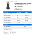 thumbnail image 2 of Front Right Window Switch - Compatible with 2012 - 2015 Toyota Tacoma 2013 2014, 2 of 2