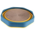 thumbnail image 3 of lionlar Chats Griffoir Pad Ronde Activité Jouets Grind Griffes Conseil Intérieur Ondulé Papier Bleu, 3 of 9