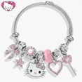 thumbnail image 1 of Y2K Hello Kitty Bracelet Sanrioed Kawaii Anime Jewelry Crystal Beads Sweet Accessories Adjustable Size Cute Girls Festival Gift, 1 of 5