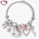 thumbnail image 1 of Y2K Hello Kitty Bracelet Sanrioed Kawaii Anime Jewelry Crystal Beads Sweet Accessories Adjustable Size Cute Girls Festival Gift, 1 of 5