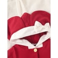 thumbnail image 5 of hirigin Newborn Baby Romper, Contrast Color Long Sleeve Button Down Casual One-Piece Hooded Jumpsuit, 5 of 9
