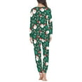 thumbnail image 4 of Renewold Family Matching Christmas Holiday Pajama Sets Santa Candy Canes Nightwear Lounge Wear for Women Size 4XL 2 PCS Skin Friendly Pullover Tops Sweatpants with Pockets, 4 of 5