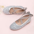 thumbnail image 2 of newwalpole Mary Jane Flats for Toddler Girls Little Kids Glittery Dress Princess Wedding Ballet Shoes Silver for Size 12, 2 of 7