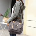 thumbnail image 5 of Bolso de lona multifuncional de ocio retro, mochila de viento escolar literaria y artística de moda, 5 of 5