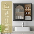 thumbnail image 6 of ANHDAH Bathroom Wall Cabinet Over Toilet with 2-Door & Adjustable Shelf, Solid Wood Medicine Cabinet for Kitchen Living Room, Black, 6 of 7