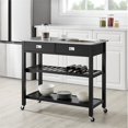 thumbnail image 2 of Crosley Chloe Stainless Steel Top Kitchen Cart in Black, 2 of 14