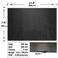 thumbnail image 5 of 2 Carbon Fiber Plate - 200mm x 300mm x 3mm Thick - 100% -3K Tow, Plain Weave -High Gloss Surface 1 Plates, 5 of 5