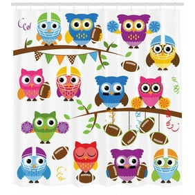 Saturday Knight Owl Shower Curtain Walmart Com