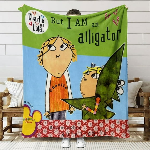 Charlie & Lola Throw Blanket Gifts for Fans Lover Girls Boys Women Present Hoodie Him Bed 40"x50"