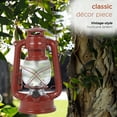 thumbnail image 5 of Alpine Corporation 6" x 5" x 9" Metal Hurricane Lantern with Battery-Powered LED Light, Red, 5 of 15