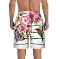 thumbnail image 3 of Disketp Men'S Swim Trunks Hawaiian Breathable Surf Beach Swimsuits Mesh Lining Beach Shorts With Pockets-Bird And Floral, 3 of 9