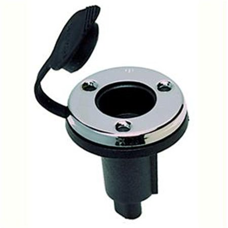 Perko Locking Collar Pole Light Mounting Base - 2 Pin - Chrome Plated w/Black Cover