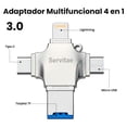thumbnail image 3 of Memoria 1tb Lightning Android Pc Usb-c Ios Microusb 1 Tera Blanco, 3 of 6