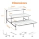 thumbnail image 2 of Bandeja de 3 Niveles para Fiestas, Bandejas de plástico de 30x17cm para Alimentos, Bandejas Reutilizables Blancas con Soporte de exhibición de Metal Negro para Alimentos, 2 of 8
