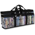 thumbnail image 1 of Made Easy Kit Blu-ray Media Storage Bag Case - Clear PVC Organizer With Triple-Stitched Handles, Dividers - Stackable, Space-Saving - Fits 42 Standard Cases, 1 of 5