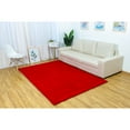 thumbnail image 2 of Contemporary Faux Rabbit Fur Area Rug Red Rectangle - Noble House-Color:Red,Material:faux rabbit fur, 2 of 5