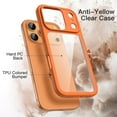 thumbnail image 3 of JETech Case for iPhone 17 Pro 6.3-Inch, Shockproof Phone Bumper Cover, Solid Color Matte TPU Frame, Anti-Scratch Clear Back (Orange), 3 of 5