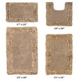 thumbnail image 5 of Better Trends 4 Piece Bathroom Rug Set 100% Cotton, Extra Soft, Water Absorbent & Non Slip Bath Mat, Ruffle Border, (Beige) Shaggy Border Collection, 5 of 5
