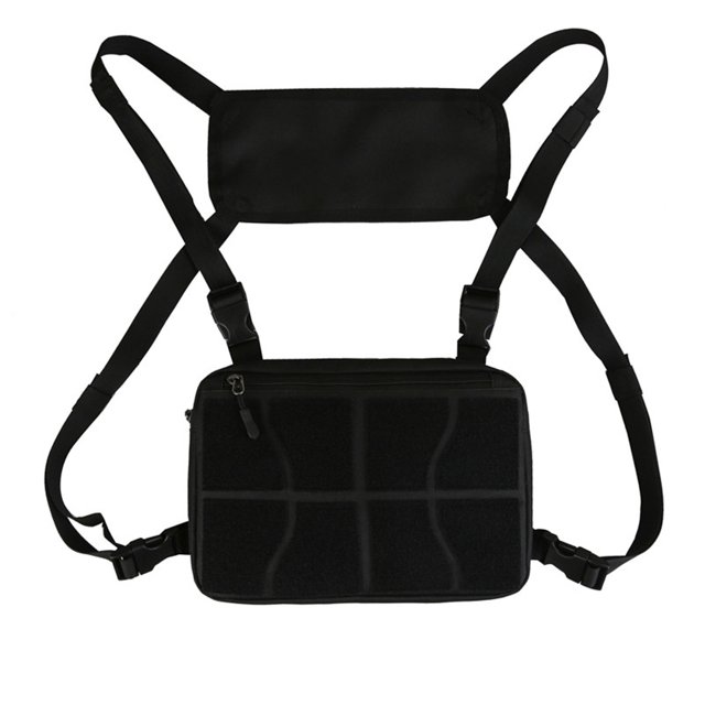 Sywqhk Chaleco Oxford Bolso De Hombro En El Pecho Chaleco Unisex Riñoneras Streetwear (Negro) Sywqhk Para estrenar