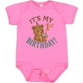 thumbnail image 3 of Inktastic Cute Teddy Bear 1st Birthday Celebration Boys or Girls Baby Bodysuit, 3 of 5