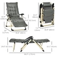 thumbnail image 3 of Outsunny Outdoor Folding Reclining Lounge Chair, Adjustable Back Footrest, 3 of 10