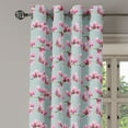 thumbnail image 3 of Ambesonne Floral Grommet Curtain, Romantic Magnolia Pattern, 50"x108", Pink Pale Blue Grey, 3 of 5