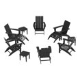 thumbnail image 1 of Palms Chaise Adirondack Pliante Moderne en Poly 12 Pcs avec Ottoman et Table d'Appoint, 1 of 9