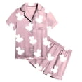 thumbnail image 3 of LIUYUNNN Kids Girl Silk Pajamas Set Bee Kids Button Down Pajamas Set Kids Pajamas Nightgown Girls Christmas Pajamas 10-11 Years Boys Girls Fall Outfits, 3 of 3