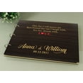 thumbnail image 4 of Personalized Custom Wood Engraved Guest Book Rustic Wooden Wedding Guestbook Photo Album, 4 of 6