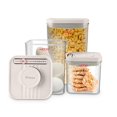 thumbnail image 1 of Prima Plastic Container With Lids Set Of 3 - Beige, 640ml+ 1350ml+ 2350ml | Clear Kitchen Storage Box - Food Storage Jars For Kitchen, Tea Sugar Container | Airtight, Durable, Multipurpose, Stackable, 1 of 5