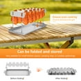 Lrg Rack Jetcloudlive Chicken Leg Rack for Grill & Smoker, Durable, Foldable, 12 ...