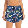 thumbnail image 4 of Lsque Colorful Cartoon Shark Printed Women's Running Shorts with Liner Pockets,Elastic Quick Dry Workout Athletic Gym Yoga Shorts,Womens High Waist Shorts-Medium, 4 of 9