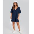 thumbnail image 2 of PUWEI Women's Casual Short Sleeve Romper Oversized Tee Athletic Jumpsuits Overalls Deep Pockets, 2 of 7